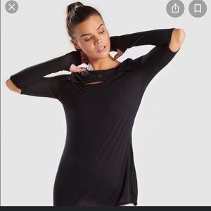 Gymshark black long sleeve cutout